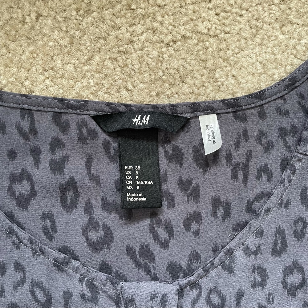 H&M Sleeveless Leopard Print Tunic Size 8 - Picture 3 of 7